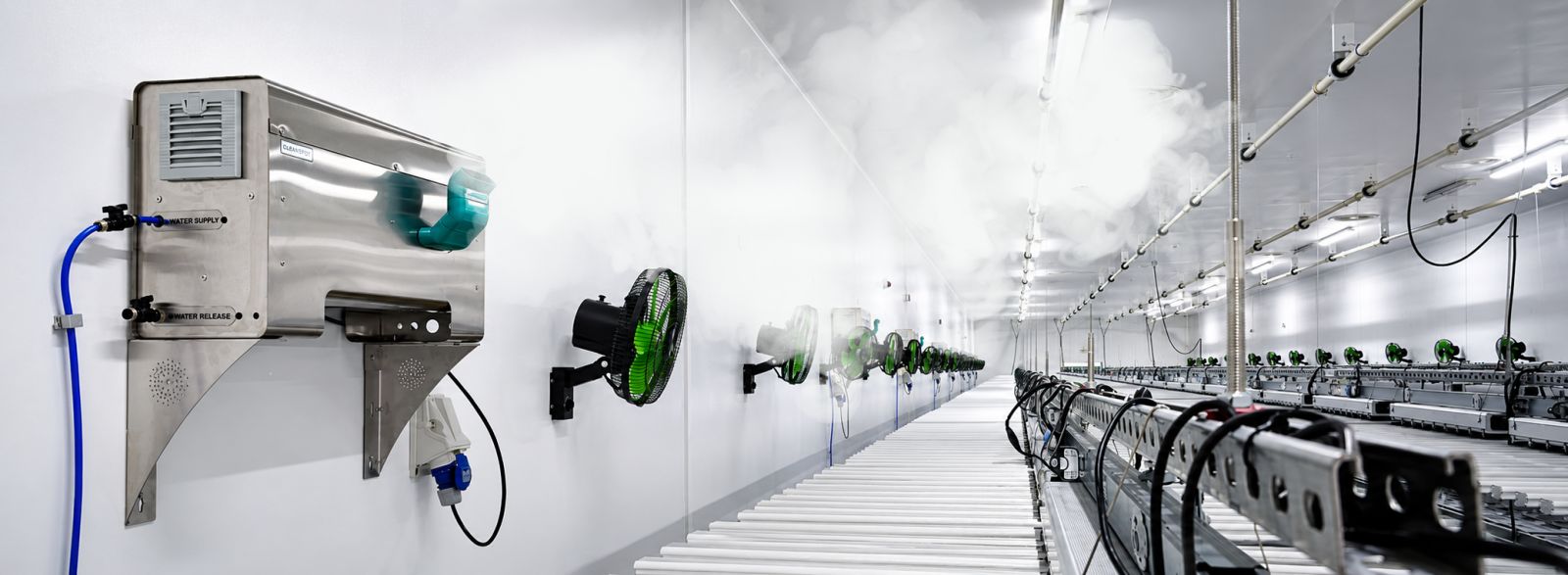 Humidity control system installed in cannabis cultivation facility